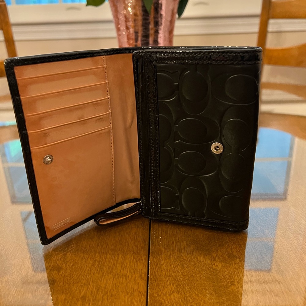 Coach Black Embossed Wallet - Picture 5 of 7